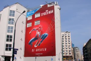 Reklama mural na budynku
