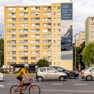 Reklama na Platynowej w Warszawie