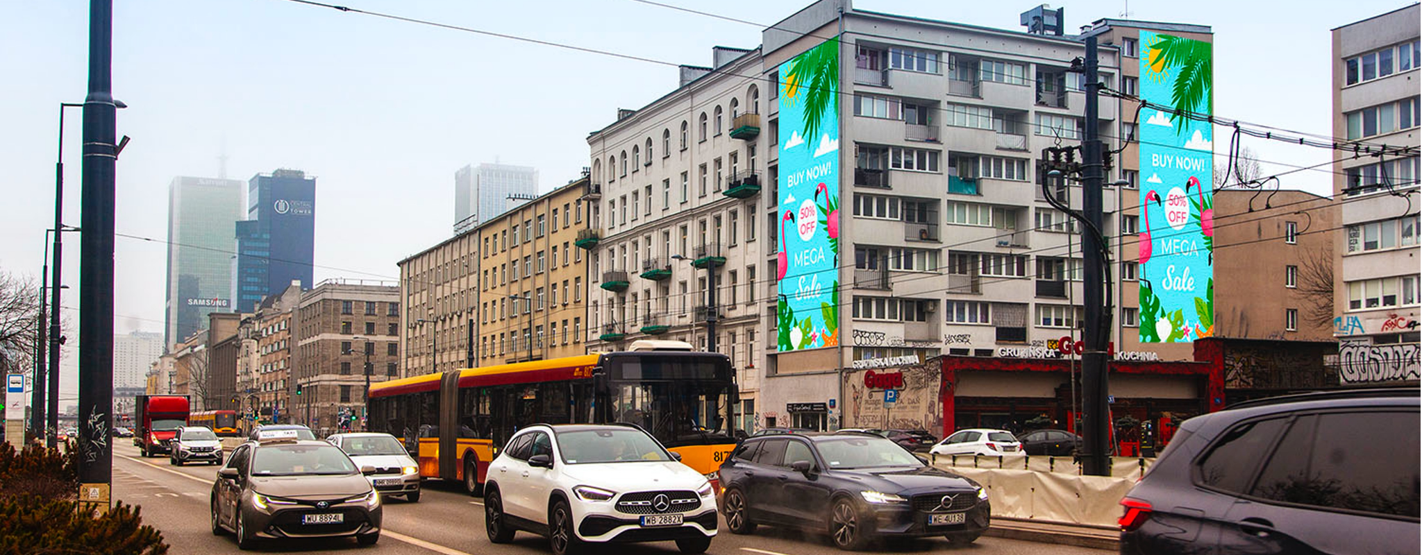 Duża reklama w Warszawie
