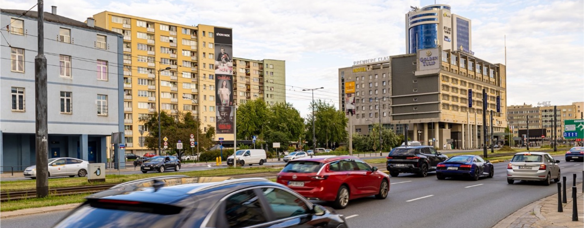 Reklama na Platynowej w Warszawie