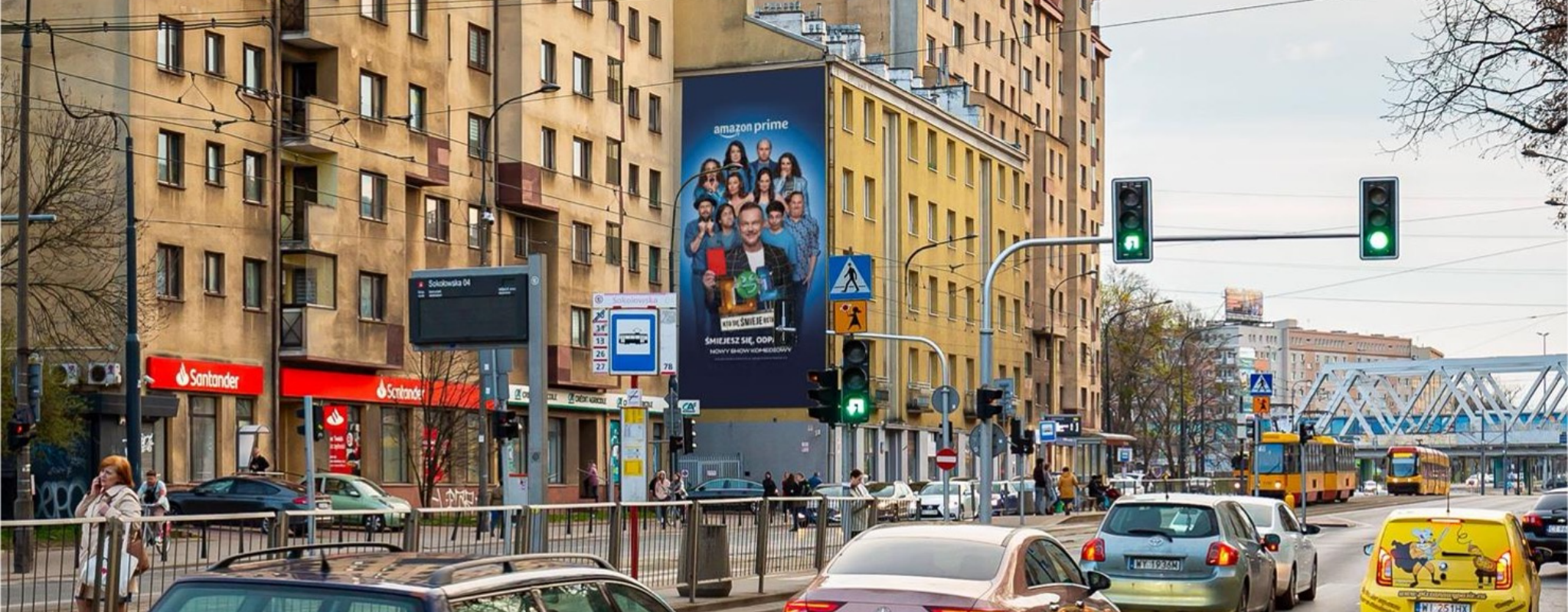 Reklama na Wolskiej w Warszawie