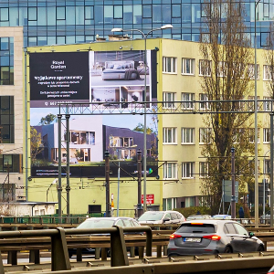 reklama na Marynarskiej w Warszawie